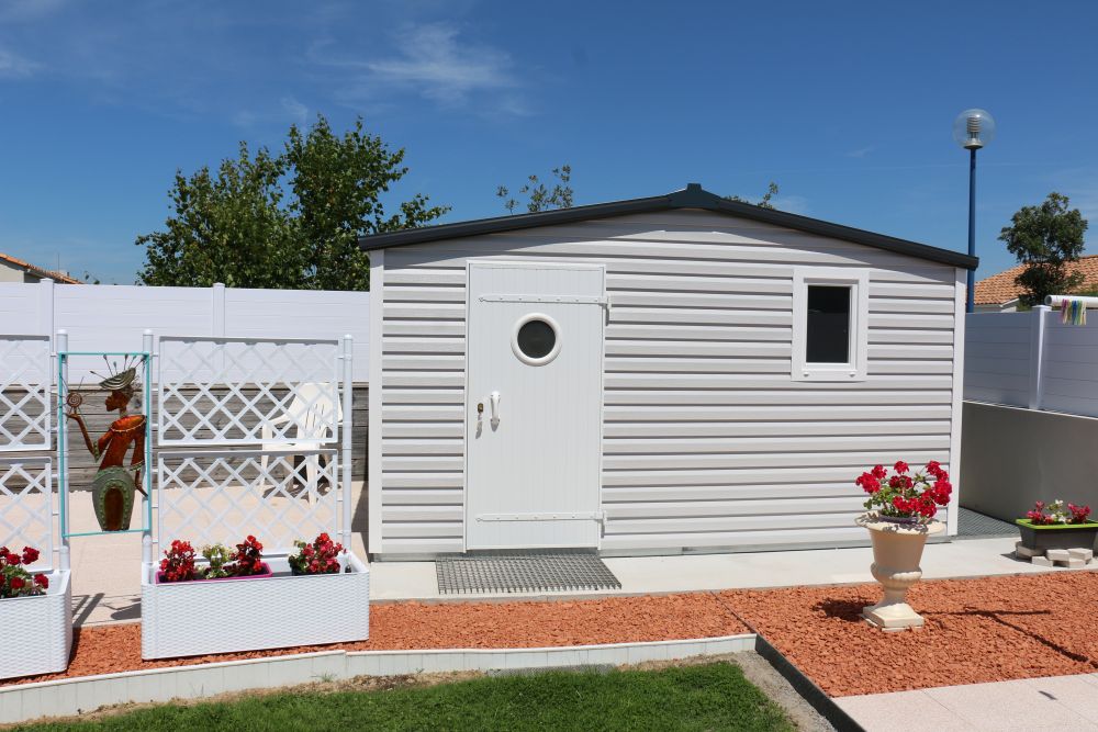 ABRI de JARDIN PVC DUO TOIT 2 Pentes 15,40 m² - Abri pvc de 10 à 15 m²