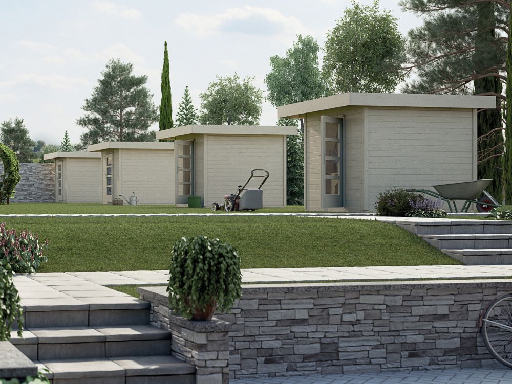ABRI de JARDIN Toit Plat Design - Abri bois